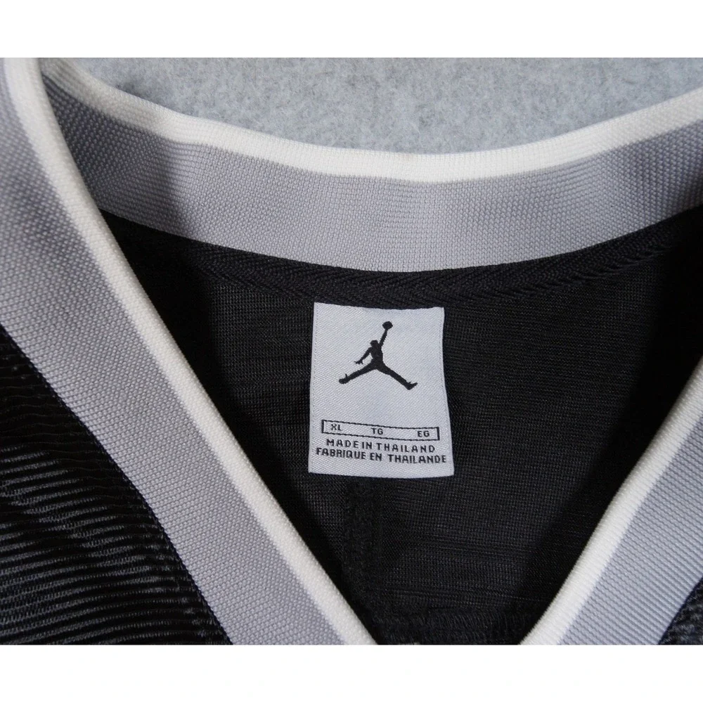 Vintage Jordan Jersey Mens XLarge Black Jumpman Basketball Colorblock Y2K